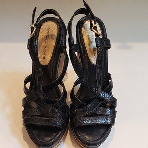ANTONIO MELANI Black Wedges